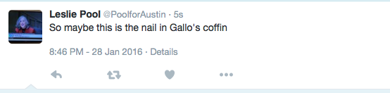 So maybe this is the nail in Gallo's coffin